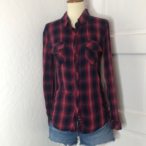 Rails Multicolor Plaid Button Down Top Size XS - Picture 1 of 8